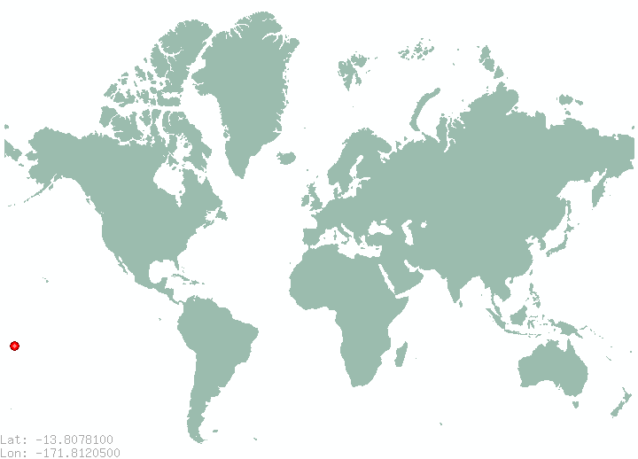 Toamua in world map
